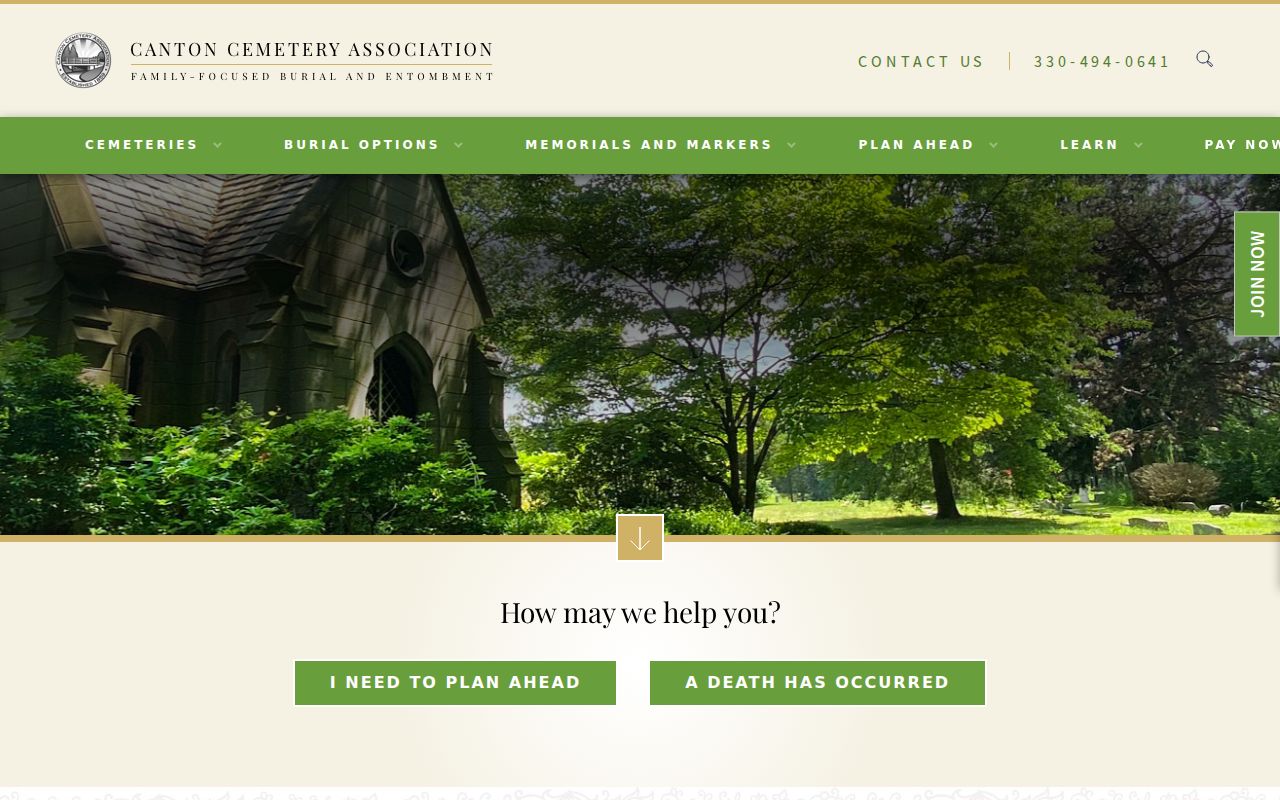 Canton neighbors Canton Cemetery Association historical context