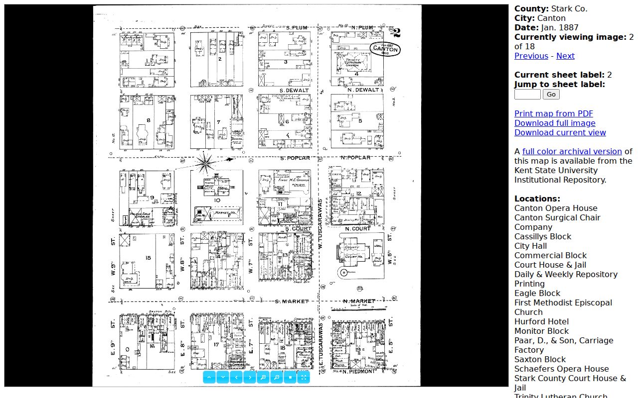 Canton previous residents historic 1887 Sanborn map source