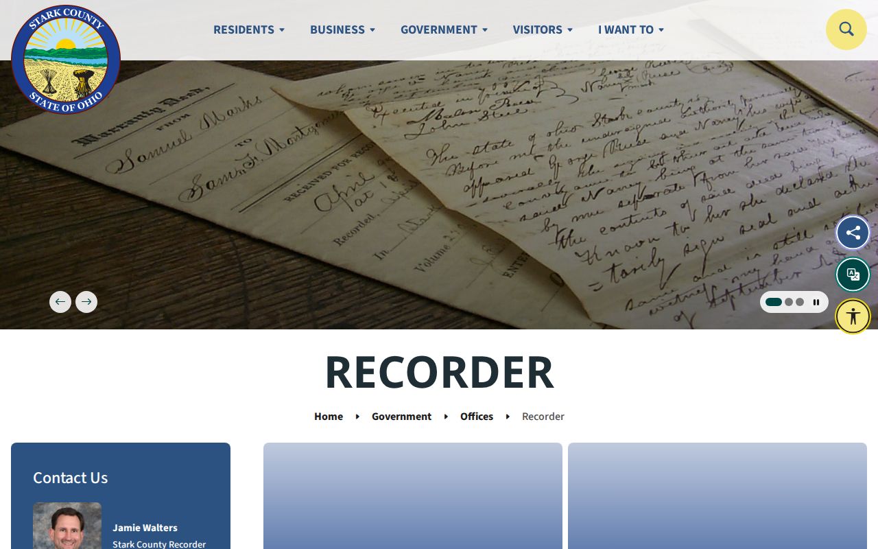 Canton street directory Recorder search entry