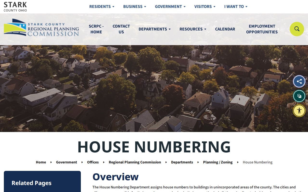 Canton street directory Stark County house-numbering guidance