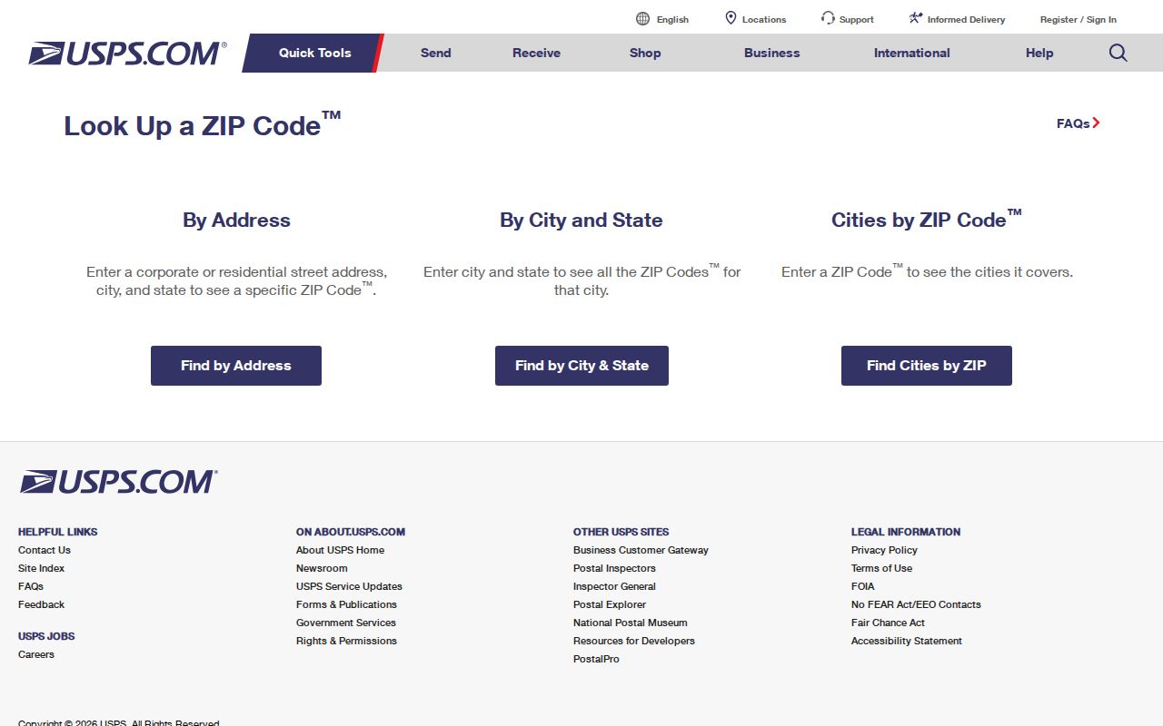 Canton ZIP code directory USPS ZIP Code Lookup